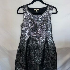Ya Los Angeles Shimmering Silver Mini Dress
